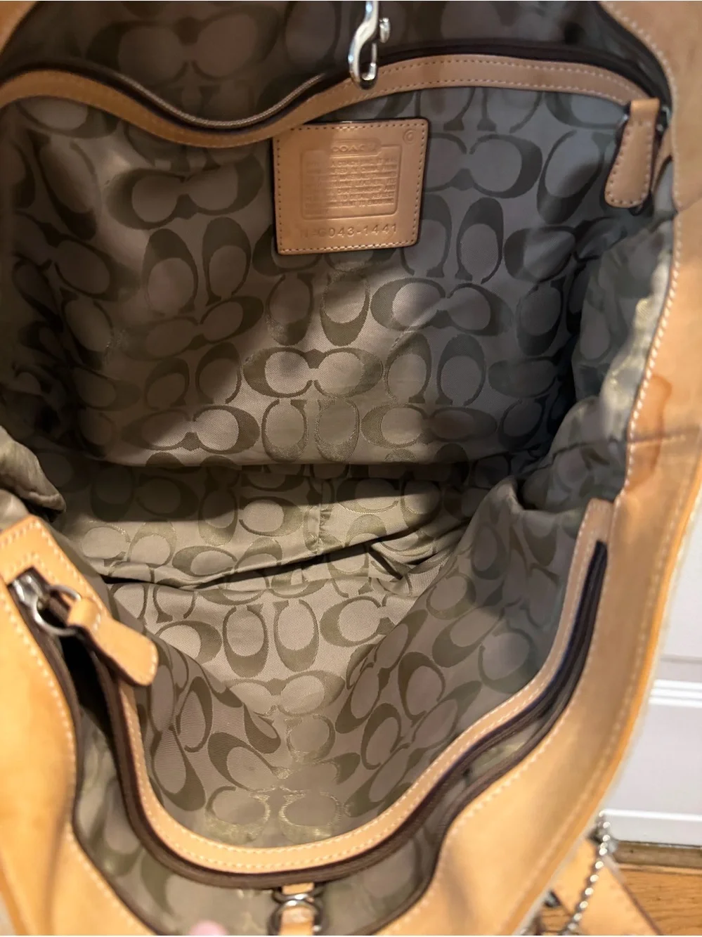 Vintage Coach Signature Wave Patchwork Gallery Tote.